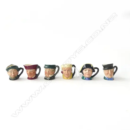 6 ROYAL DOULTON TINY TOBY JUGS