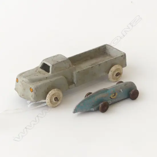 FUNHO TRUCK + FUNHO SMALL BLUE RACE CAR L150 MM