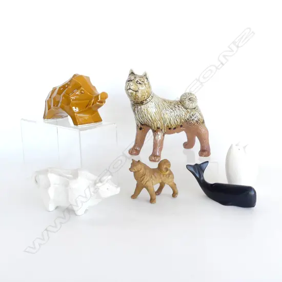 6 JAPANESE VINTAGE CERAMIC ANIMALS