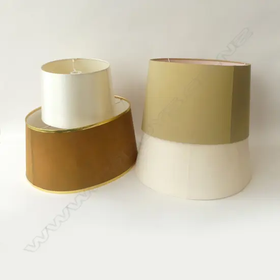 4 LAMP SHADES; 2 BY EUNICE TAYLOR