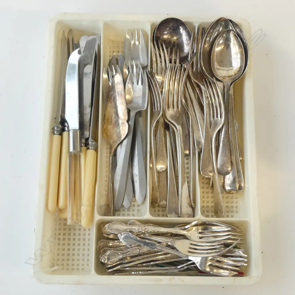 ASST. EP CUTLERY INCL. IVORINE 'BONE' HANDLED KNIVES Image 1++