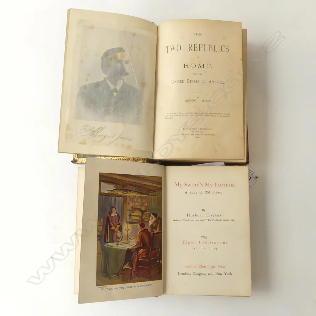 2 OLD BOOKS: THETWO REPUBLICS or ROME and the United States of America' signed + My Swords My Fortune Image 1++