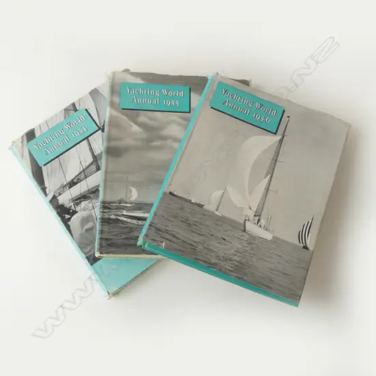3 VOLUMES: 'YACHTING WORLD ANNUAL' 1953-1955- 1956