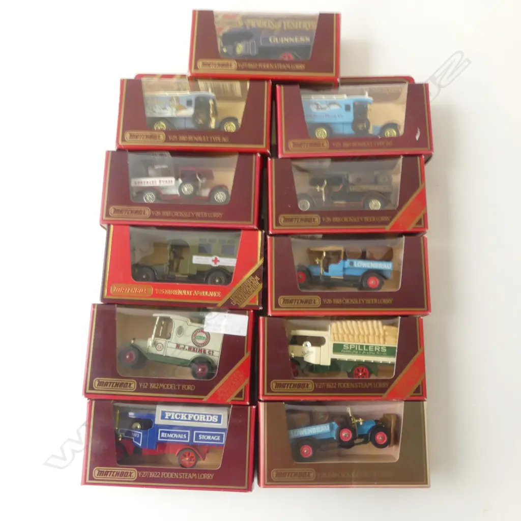 SMALL BOX OF 10 MINT & BOXED  MATCHBOX MODELS OF YESTERYEAR  Image 1++