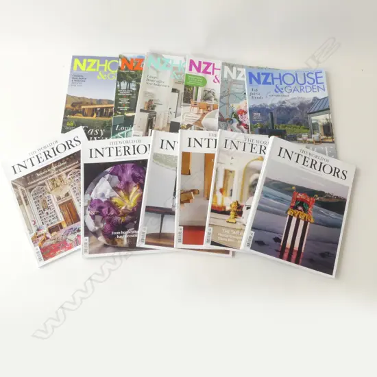 12 MAGAZINES; 6 WORLD OF INTERIORS, 6 HOUSE & GARDEN