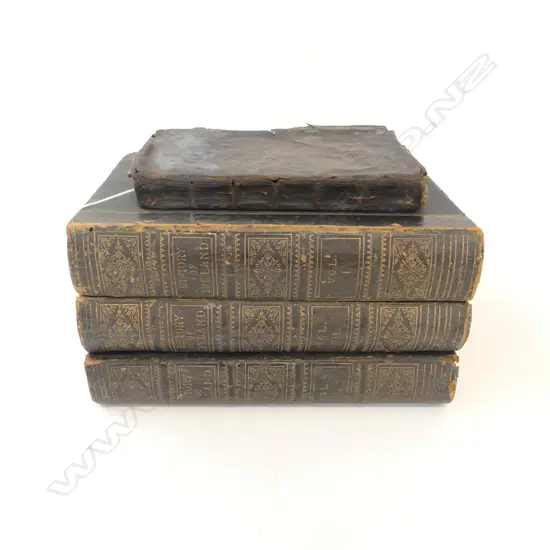 4 ANTIQUE BOOKS; 3x MID 19thC HISTORY OF IRELAND BY T. WRIGHT, PSALMS OF DAVID 1781 