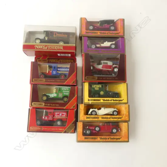 SMALL BOX OF 10 MINT & BOXED  MATCHBOX MODELS OF YESTERYEAR 
