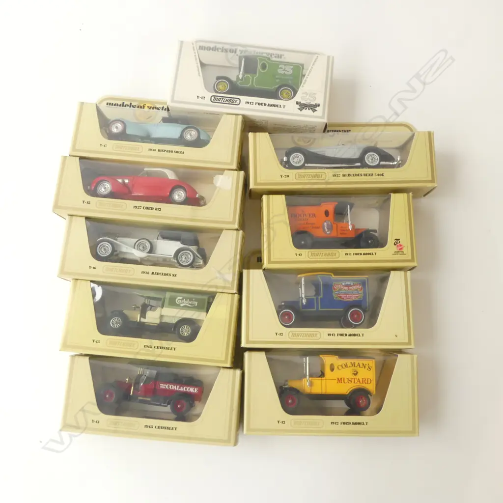 BOX OF 10 MINT & BOXED MATCHBOX  YESTERYEAR  MODELS Image 1++