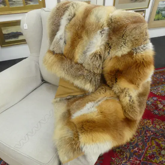 RED FOX FUR BLANKET