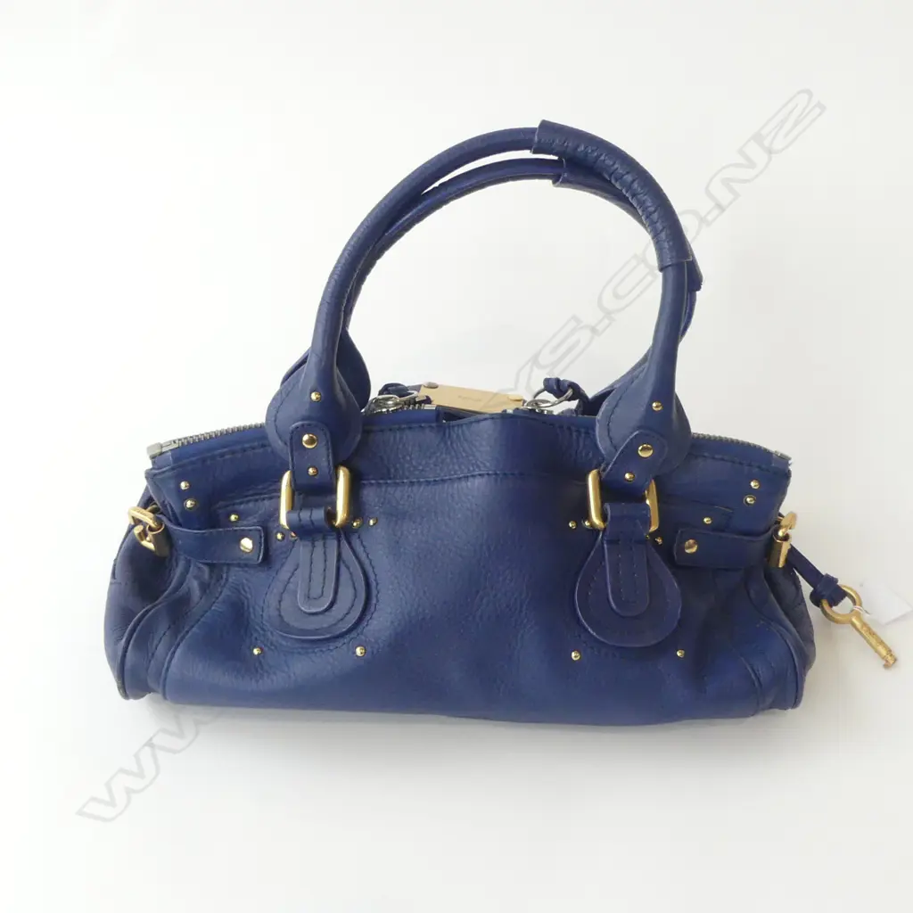 BLUE 'CHLOE' HANDBAG W.350mm Image 1++