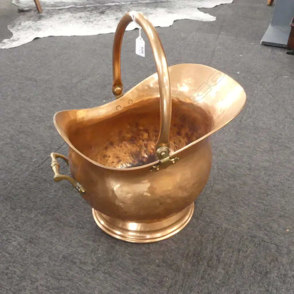 Victorian copper coal scuttle Image 1++