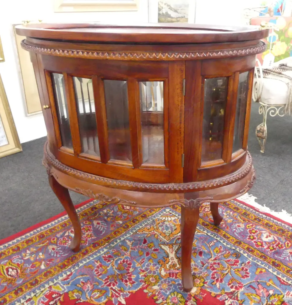 OVAL TRAY TOP CABINET 775x500x785mm Image 1++