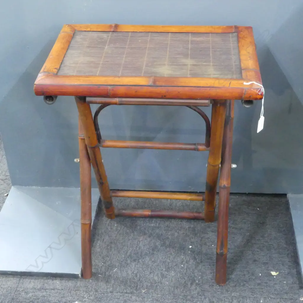 SMALL FOLDING BAMBOO SIDE TABLE 490x330x615mm Image 1++