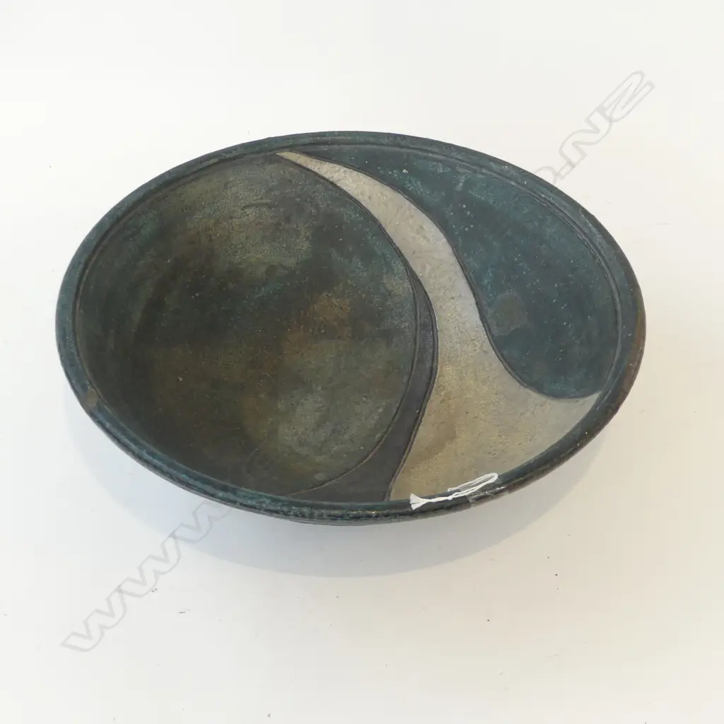 STUDIO POTTERY RAKU LARGE POTTERY BOWL D 400 MM Image 1++