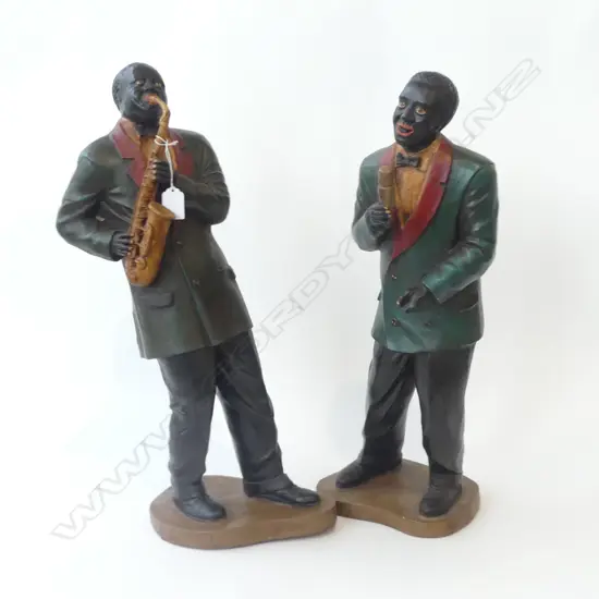2 RESIN JAZZ MUSICIANS H.560mm