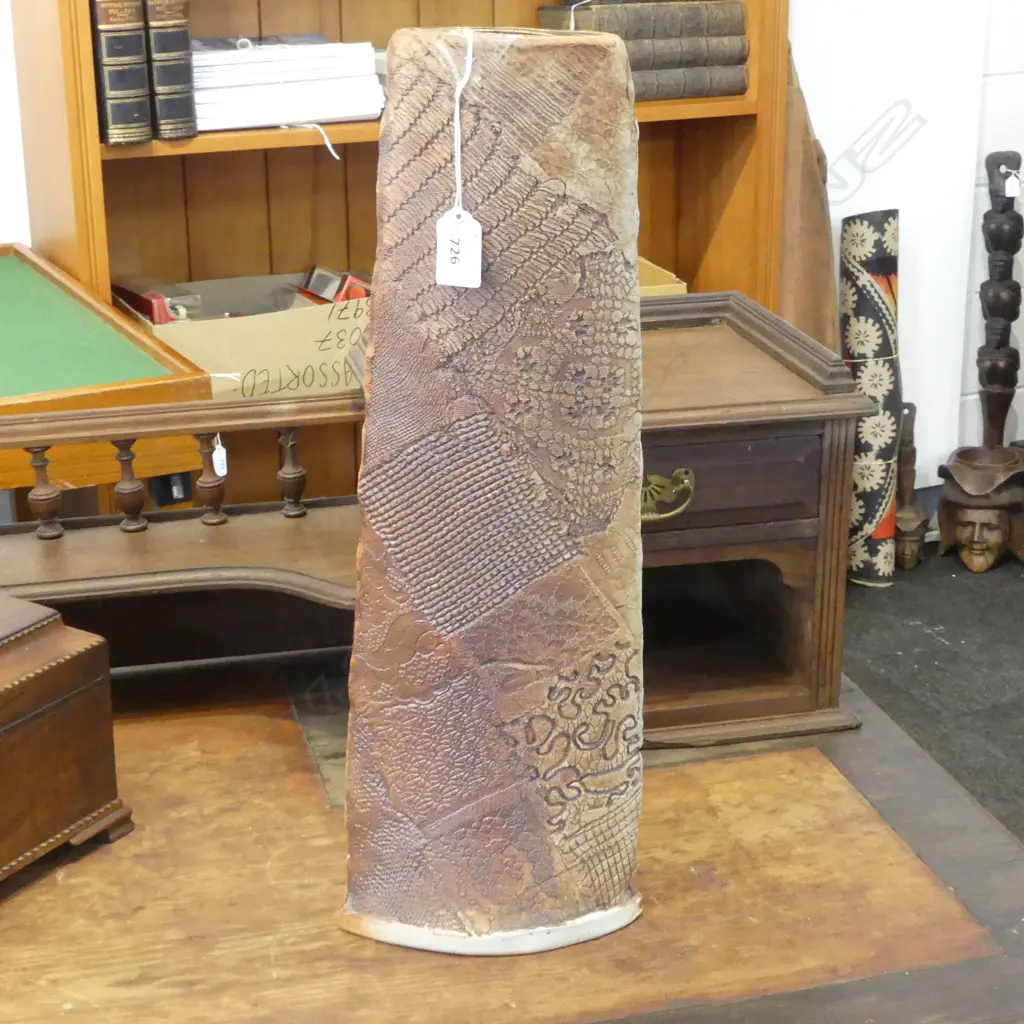 STUDIO POTTERY SLAB VASE H.480mm Image 1++