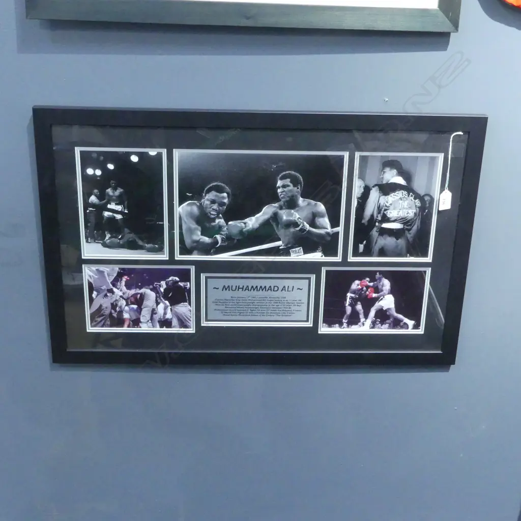 5 FRAMED MUHAMMAD ALI PHOTOGRAPHS 495x785mm Image 1++