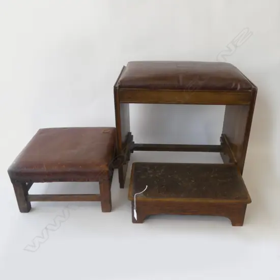 3 VINTAGE STOOLS