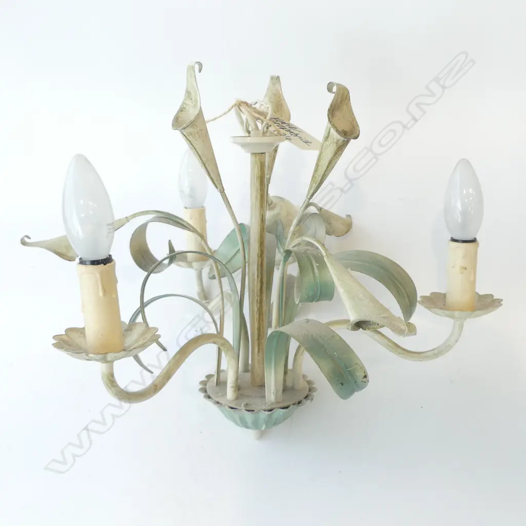 3 LIGHT FLORAL METAL CHANDELIER H.350mm Image 1++