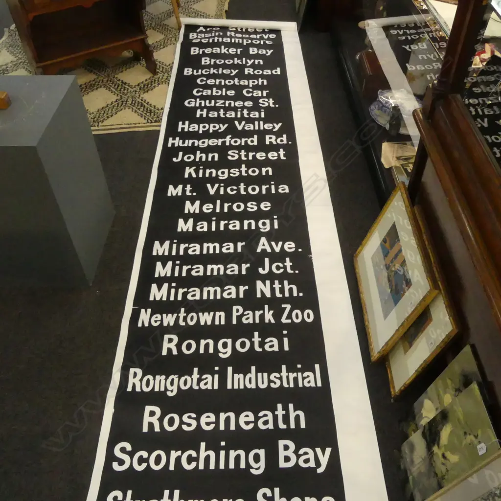 MODERN WELLINGTON STREET NAMES BUS ROLL LONG PRINT unframed Image 1++