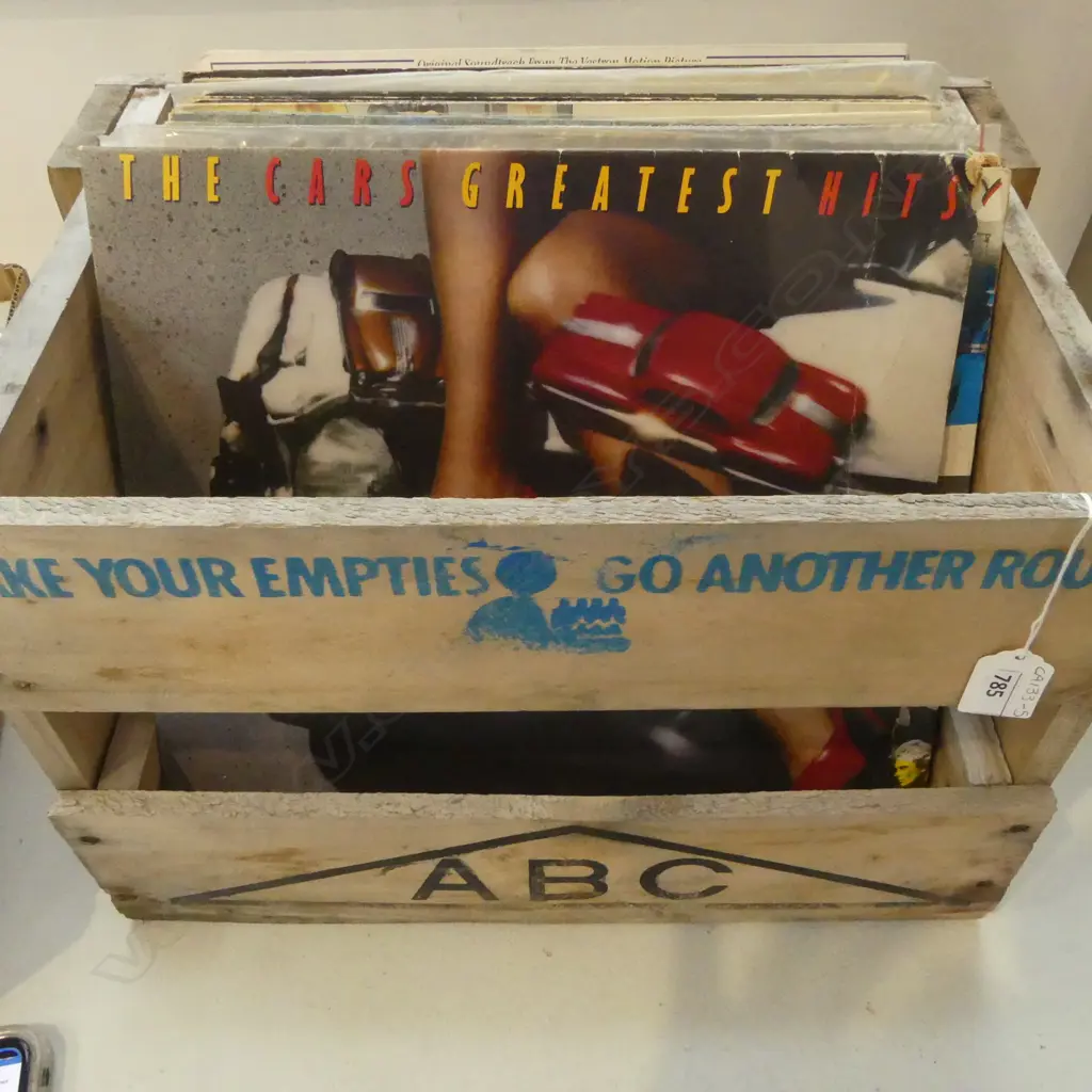 CRATE OF VINTAGE LP'S: The Cars- dragon. The Police. Elton John. Pink Floyd. some covers worn Image 1++