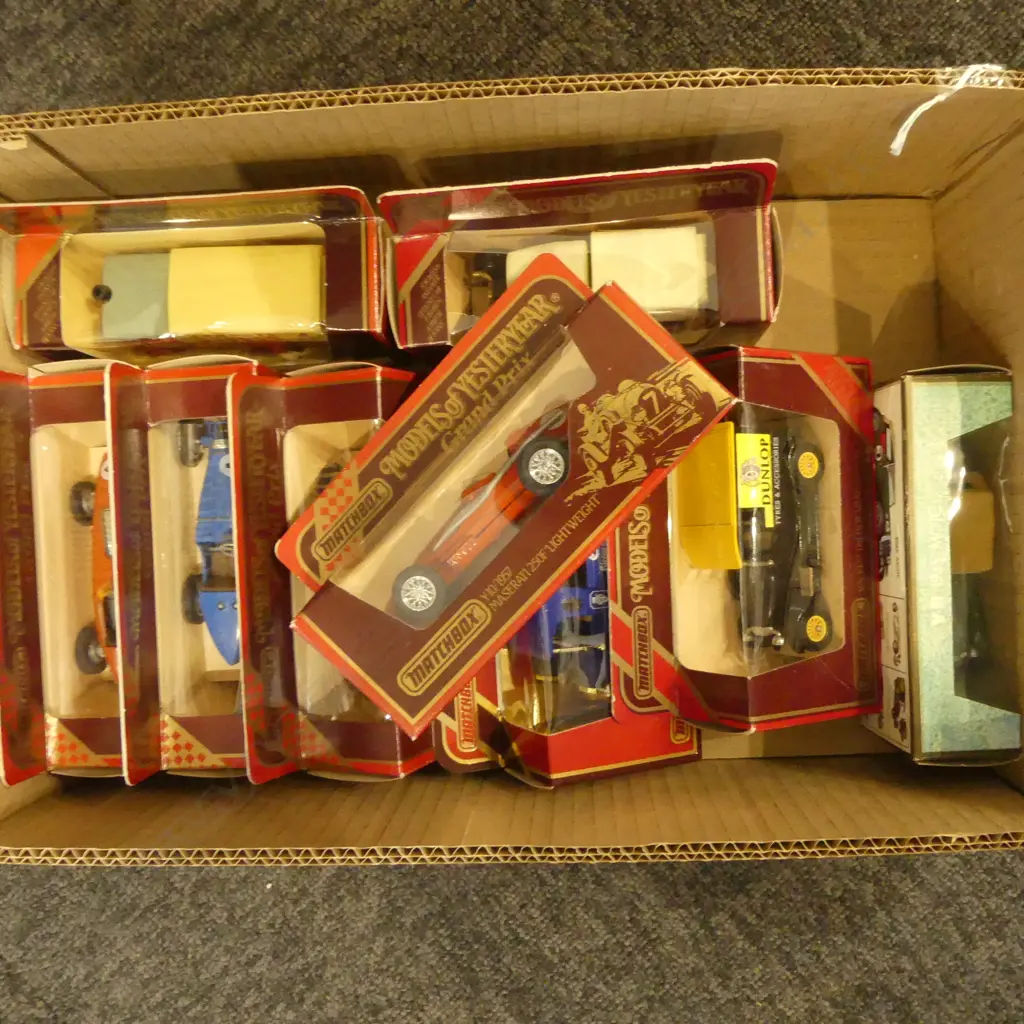 SMALL BOX OF  MINT & BOXED  MATCHBOX MODELS OF YESTERYEAR Image 1++