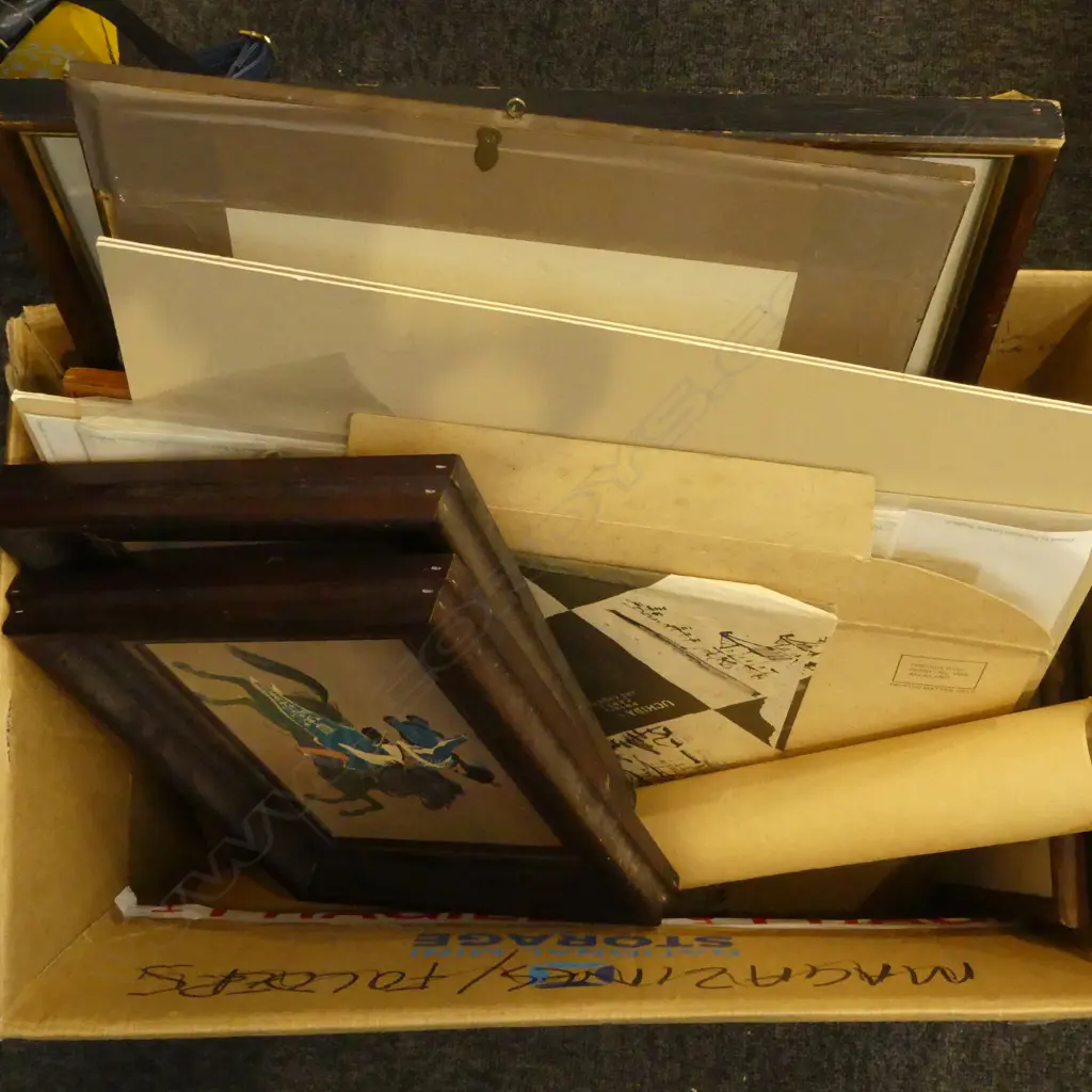 BOX LOT PRINTS ENGRAVINGS ETC Image 1++