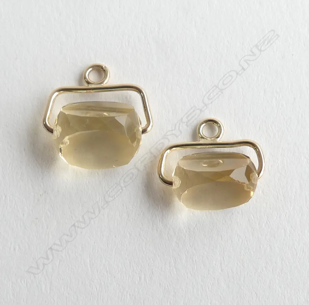 9CT GOLD CITRINE CHARMS Image 1++