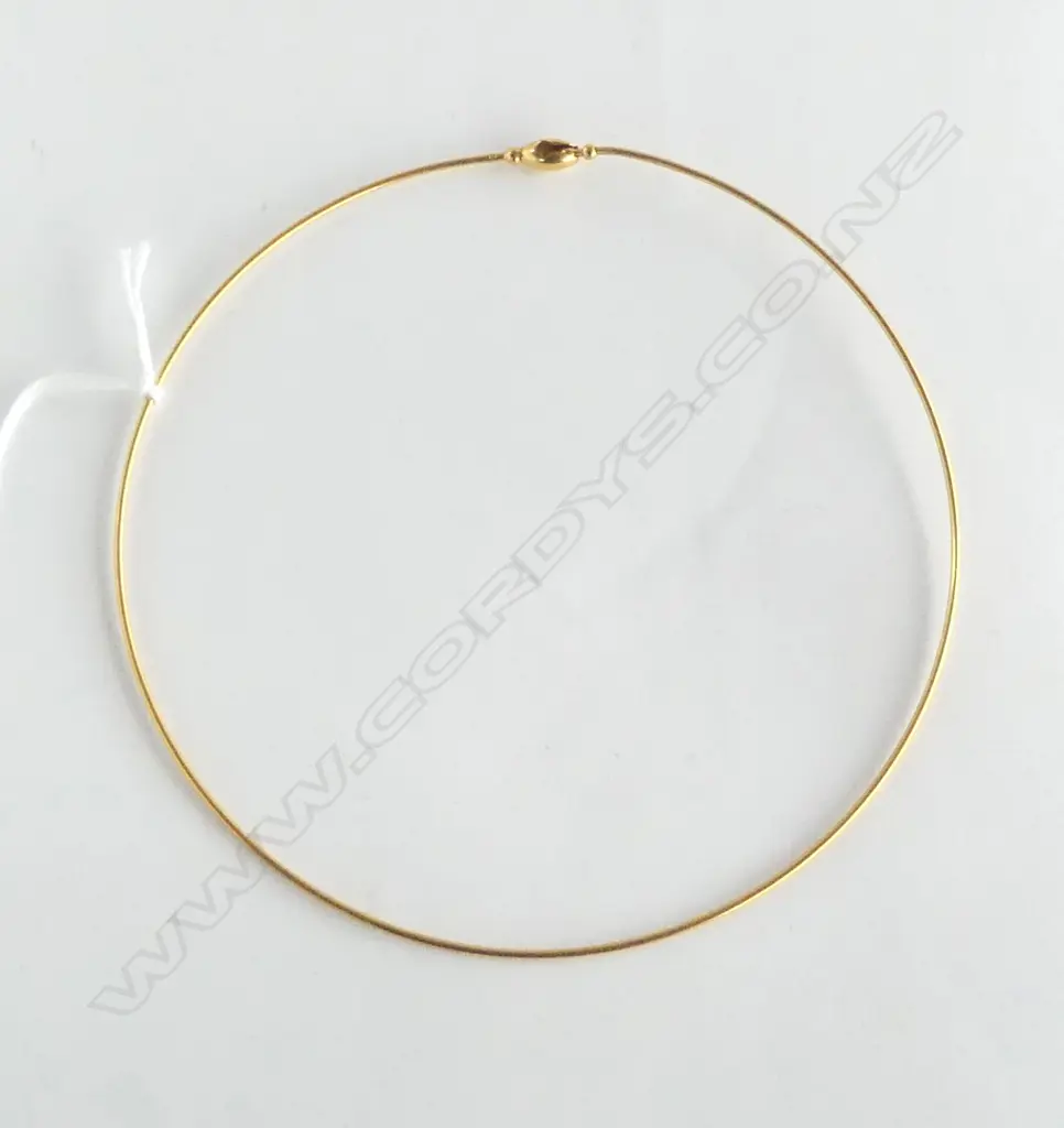 LALIQUE GOLD TONED WIRE CHOKER - MARKED LALIQUE Image 1++