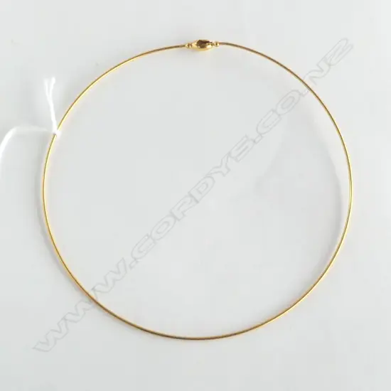 LALIQUE GOLD TONED WIRE CHOKER - MARKED LALIQUE