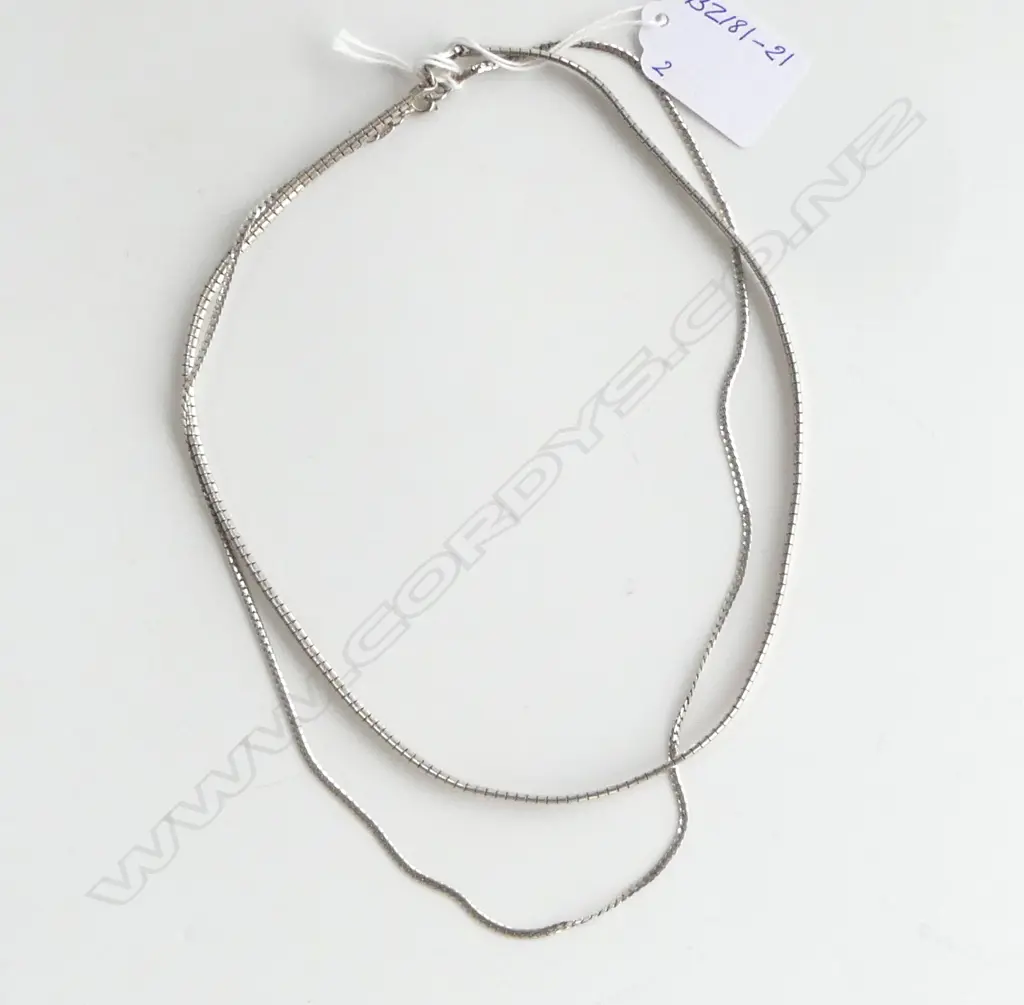 2 SILVER LINK CHAINS Image 1++