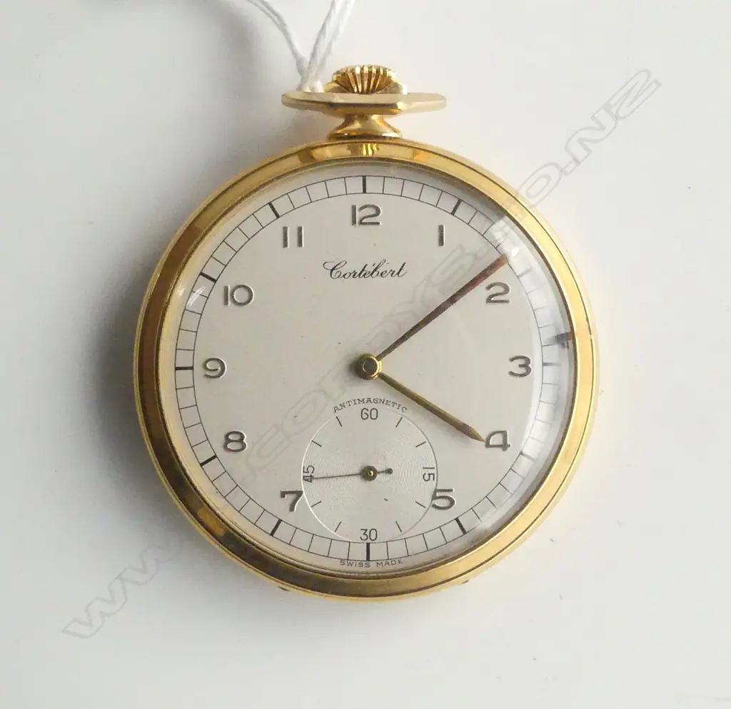 1930/1940's ART DECO GOLD PLATE GENTS POCKET WATCH like new condition running Image 1++