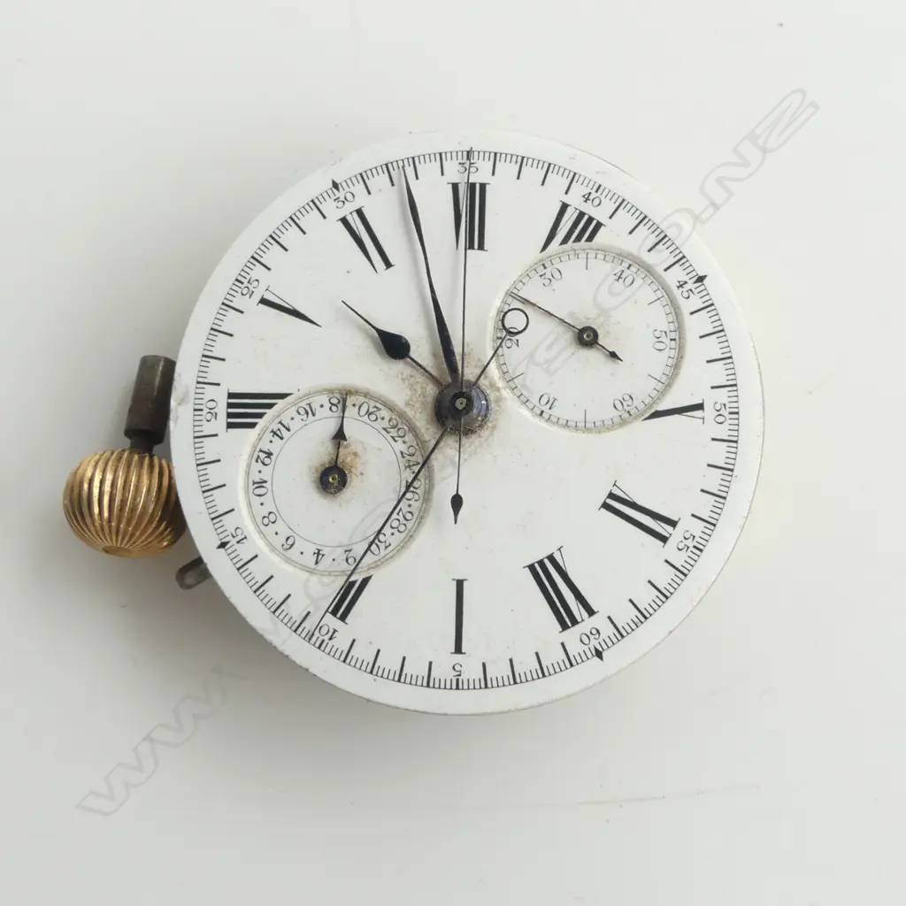 SPLIT SECOND CHRONOMETER WATCH MOVEMENT no case running Image 1++