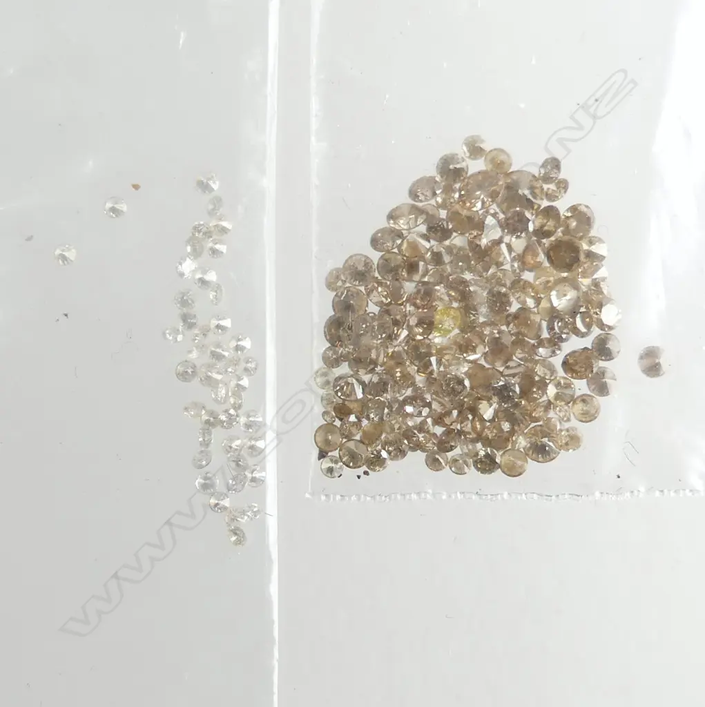 BAG OF MULTIPLE LOOSE MANLY SMALLER DIAMONDS: 51 X 0.01 - 0.02 ETC Image 1++