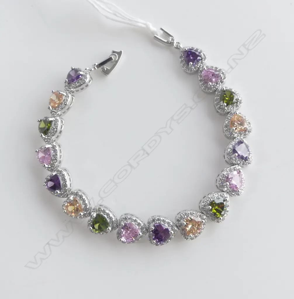 COSTUME SILVER TONE & MULTI COLOURED BRACELET Image 1++