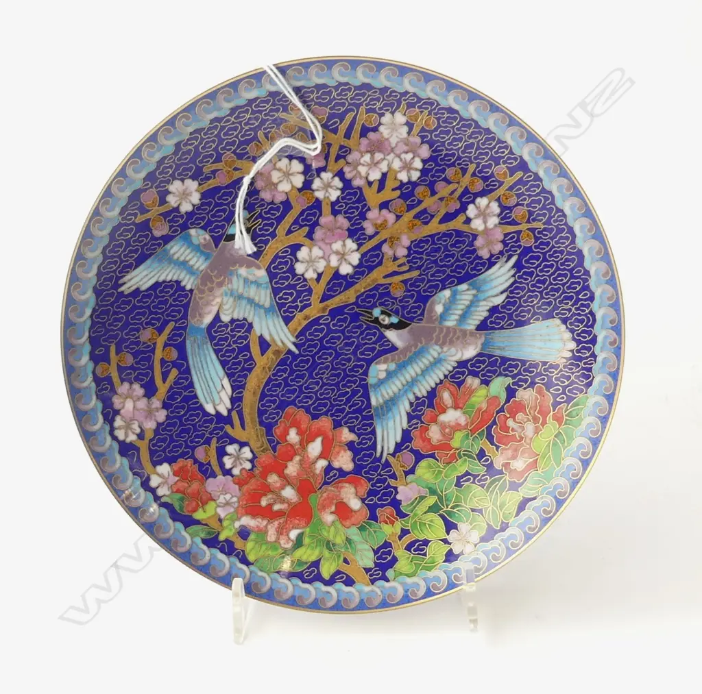 CHINESE CLOISONNE DISH DIA180mm Image 1++