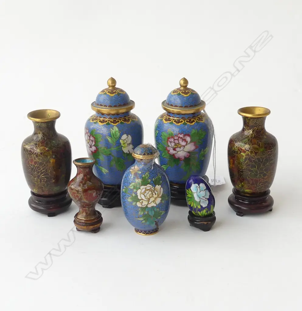 7 PCES CLOISONNE H.120mm Image 1++