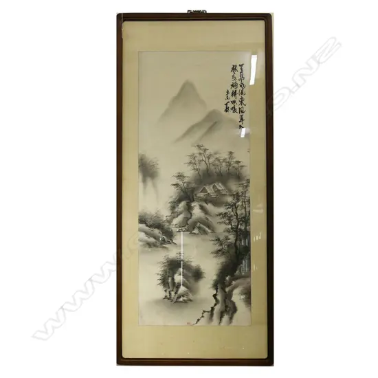 LG ORIENTAL LANDSCAPE, FRAMED 530x1305mm overall