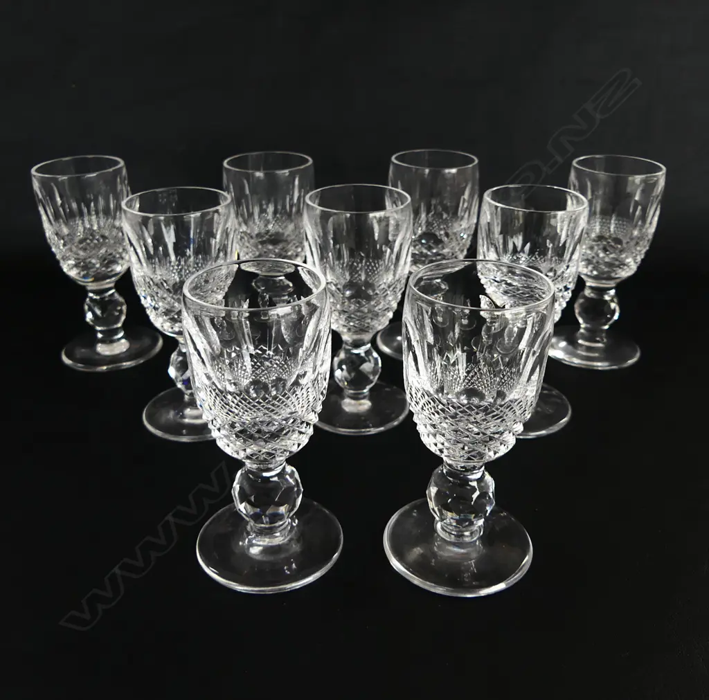 NINE WATERFORD CRYSTAL COLLEEN LIQUOR GLASSES Image 1++