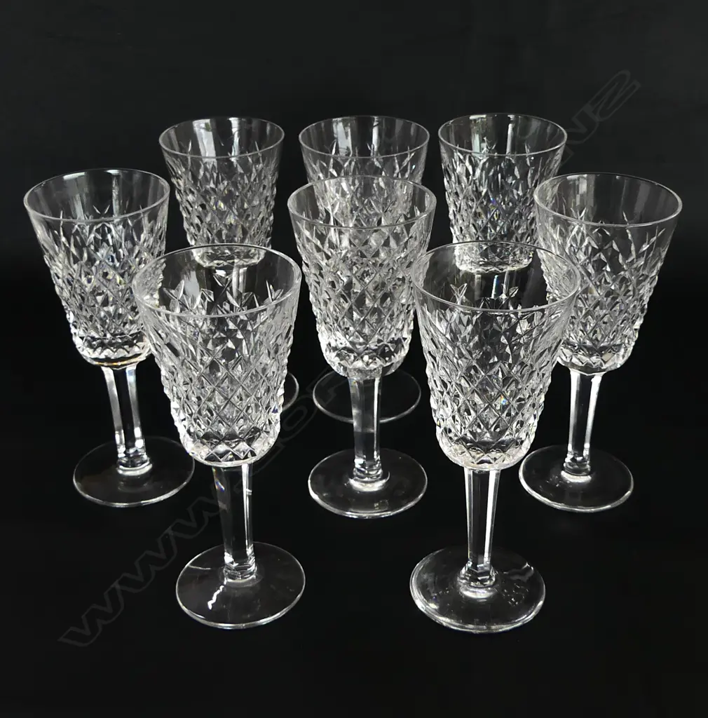 EIGHT WATERFORD CRYSTAL ALANA SHERRY GLASSES Image 1++