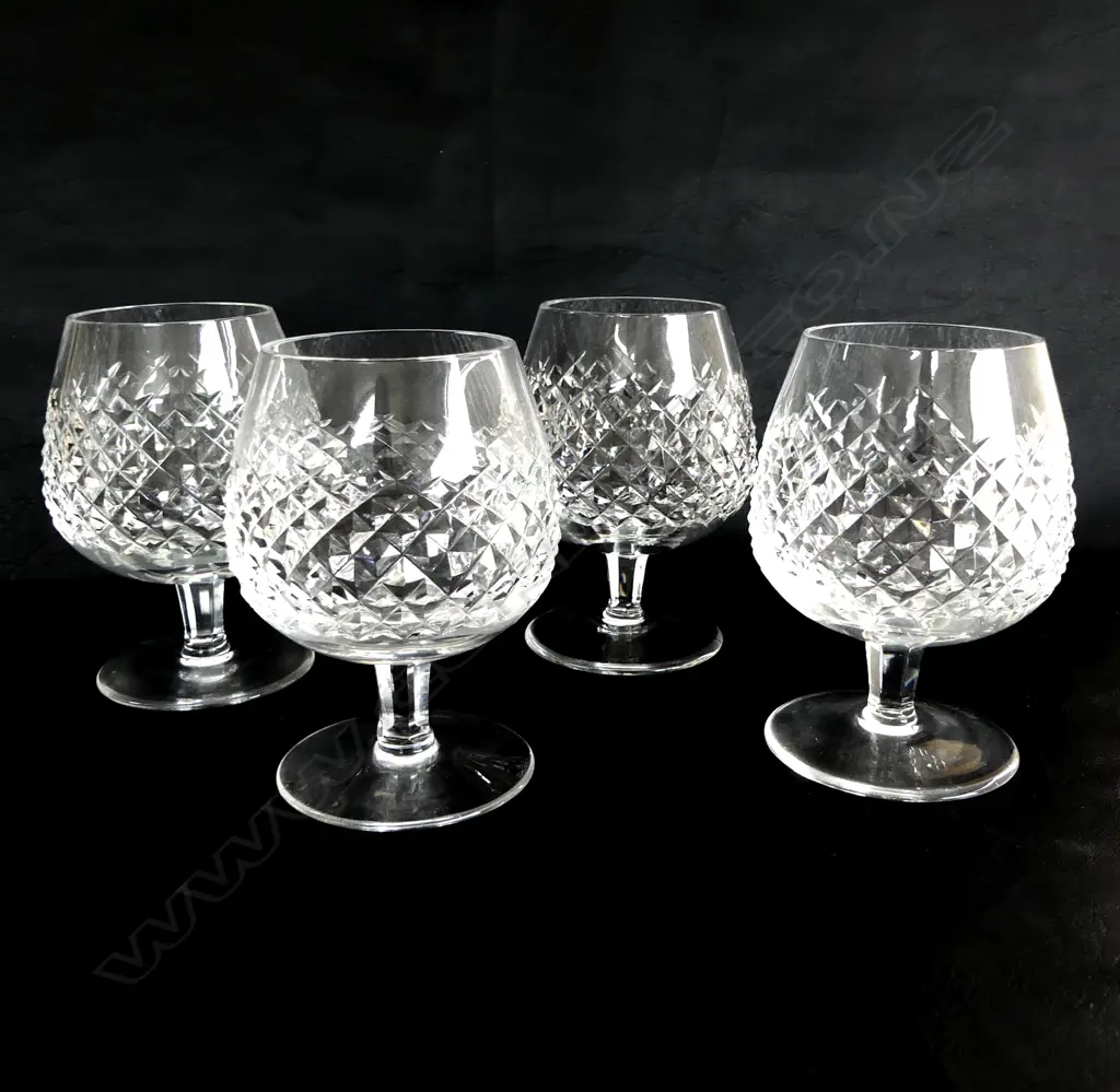 FOUR WATERFORD CRYSTAL  ALANA BRANDY BALLOONS Image 1++