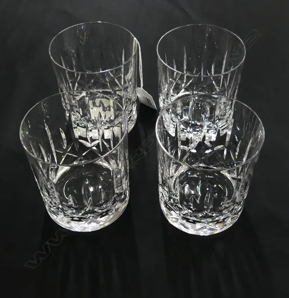 FOUR WATERFORD CRYSTAL LISMORE TUMBLERS Image 1++