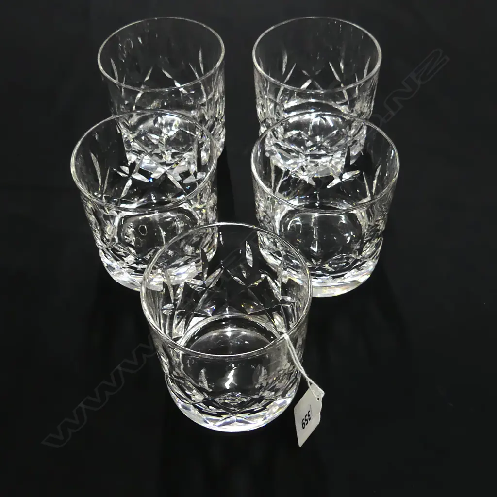 FIVE WATERFORD CRYSTAL LISMORE TUMBLERS Image 1++