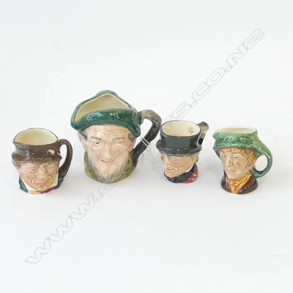 4 SMALL SIZE RD CHARACTER JUGS H80MM TALLEST Image 1++