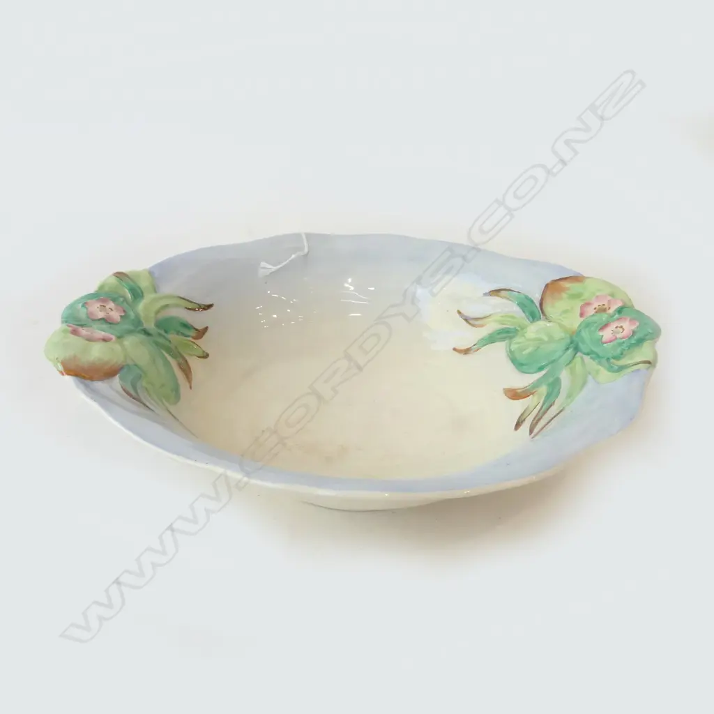 CLARICE CLIFF BOWL SOME CRAZING W.265mm Image 1++