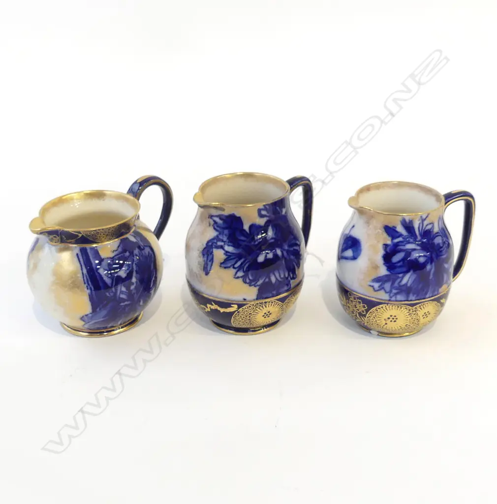 3 DOULTON BURSLEM JUGS H.115mm 1 SPOUT REPAIRED & CHIP Image 1++