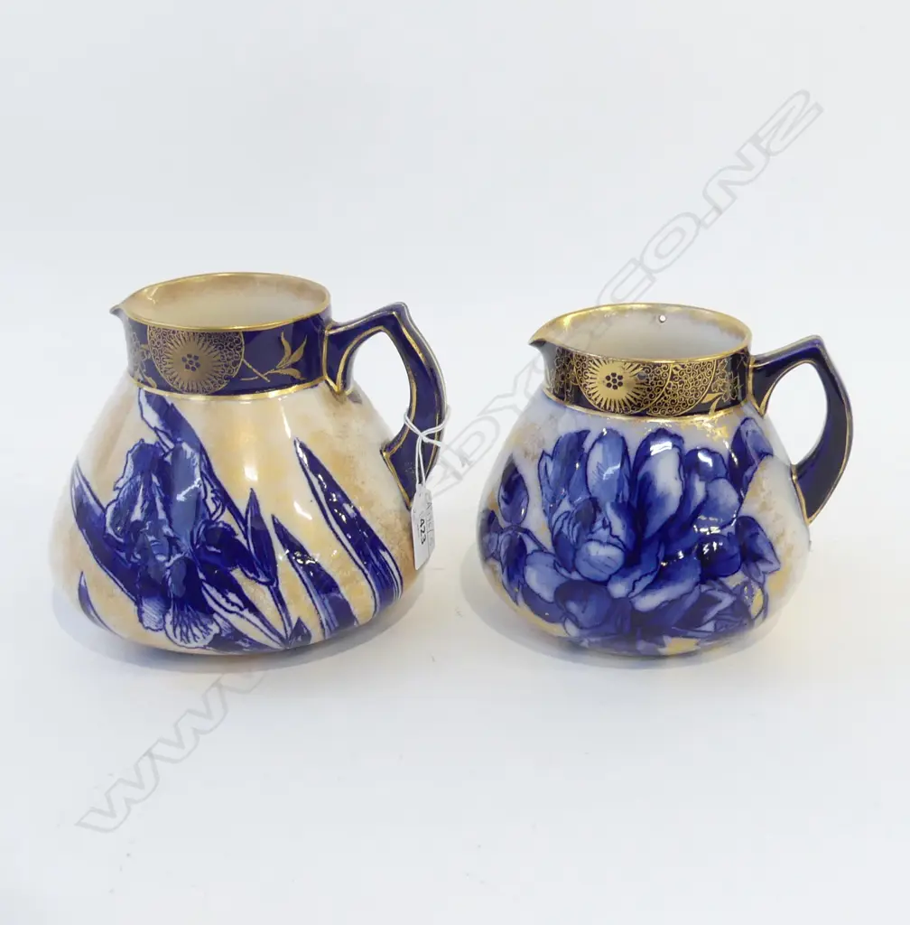 2 DOULTON BURSLEM IRIS JUGS H.190mm larger w. hairline Image 1++