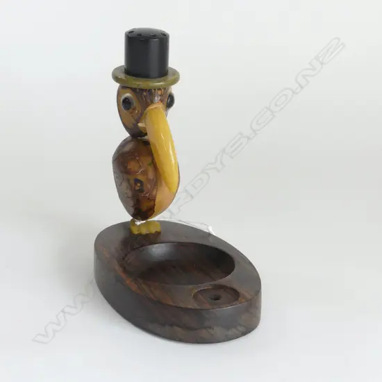 NUT BIRD ASHTRAY IN STYLE OF HENRY HOWELL 1930S H140MM
