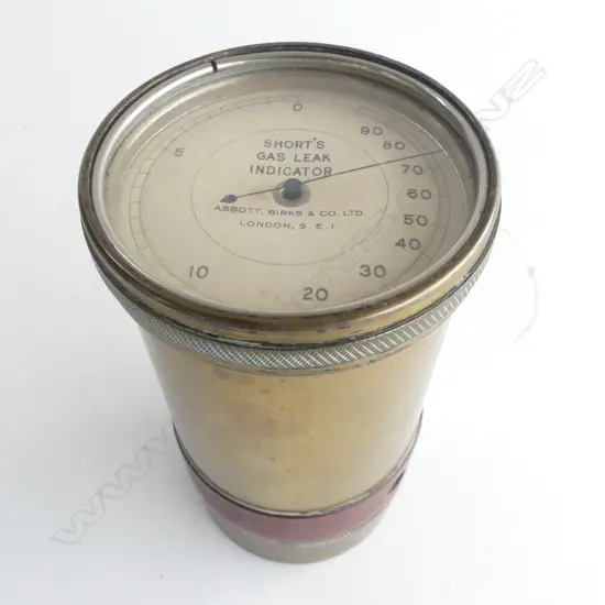 VINTAGE BRASS GAS LEAK DETECTOR, ABBOTT, BIRKS & CO. LTD. LONDON