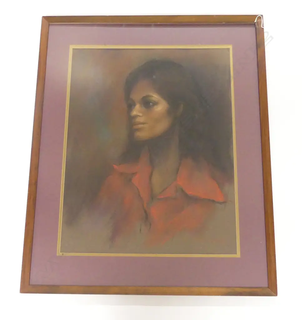 STEPHANIE KOMURO 'CLAUDIA' PASTEL ON BOARD '74, 630x480mm Image 1++